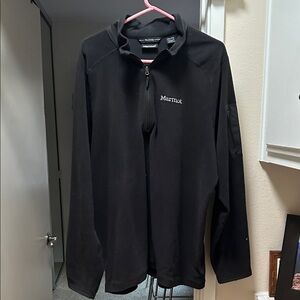 Marmot Polartec Black Lightweight Fleece Quarter-Zip Jacket